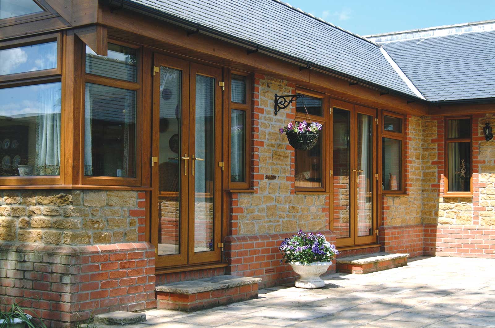 Woodgrain French Doors